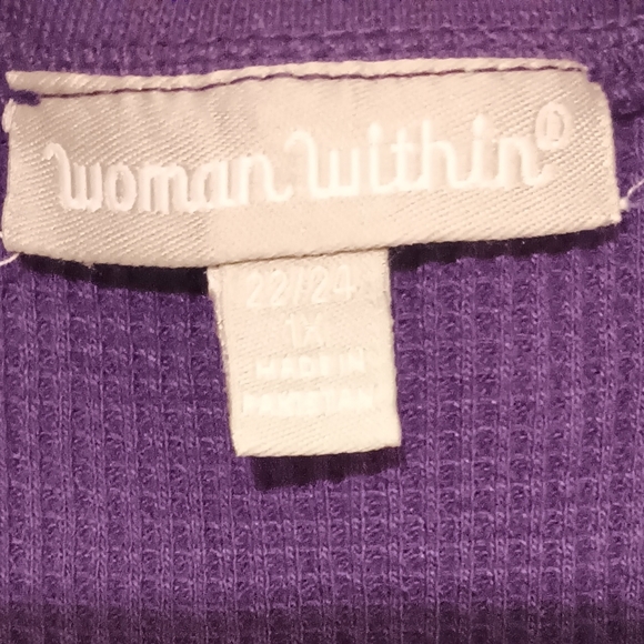 Woman Within Thermal Waffle Knit A-line dress Size 22-24 - Picture 3 of 4